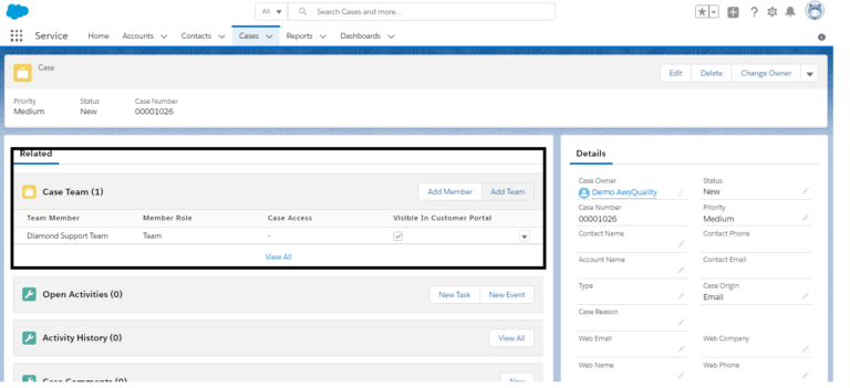 Salesforce Service Cloud Case Management