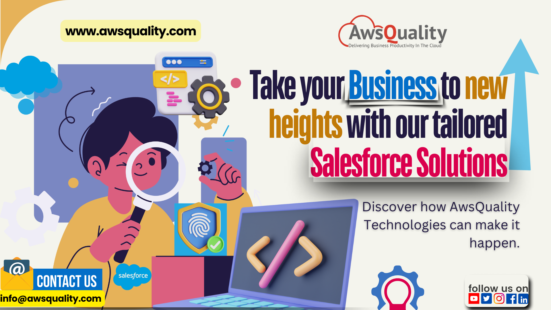 Boost your business growth with AwsQuality's expert Salesforce developers. Streamline operations and achieve success with our tailored solutions. Learn more now!